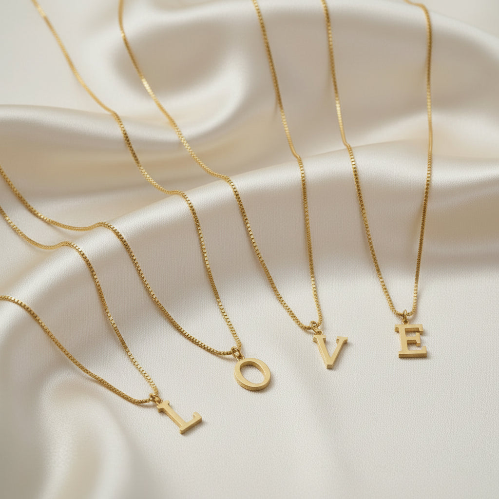 Initial letters Necklaces Personalized Alphabet Pendant