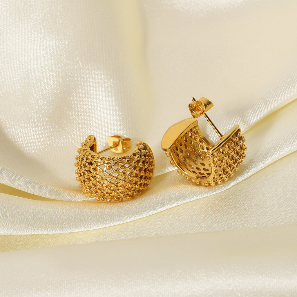 Textured Hoop Earrings