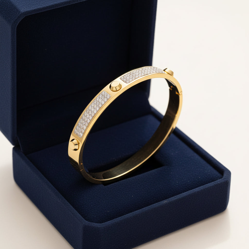 Bangle with diamond accents