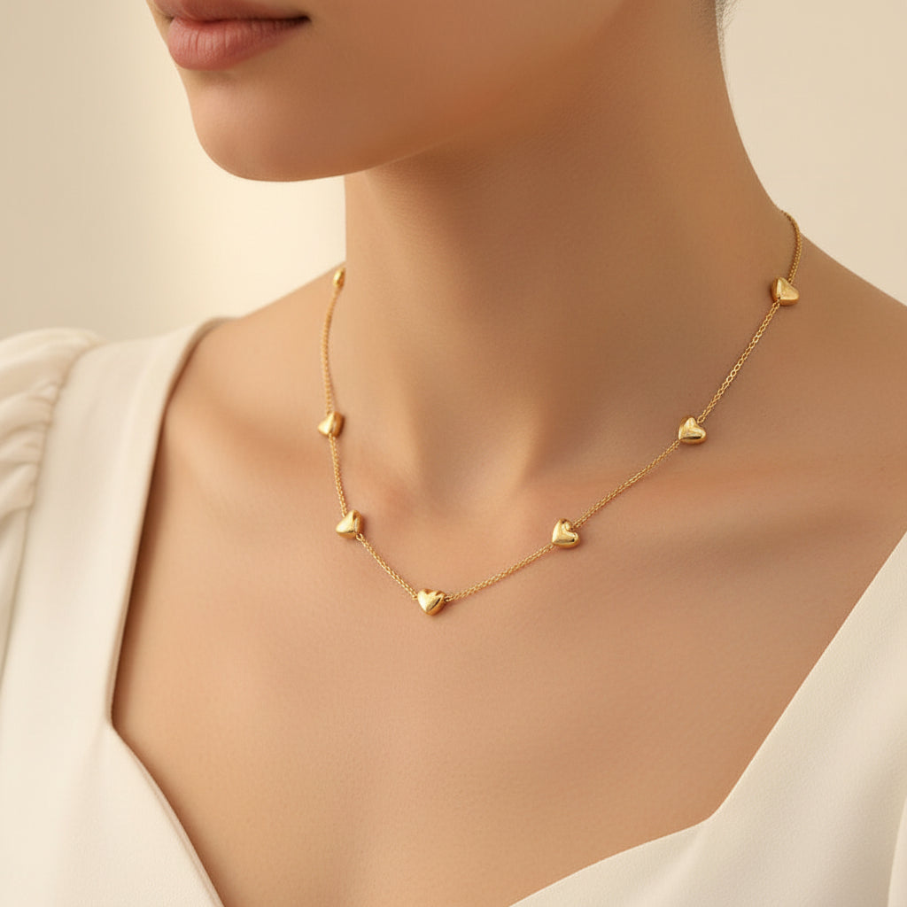 Heart Necklace Delicate Design
