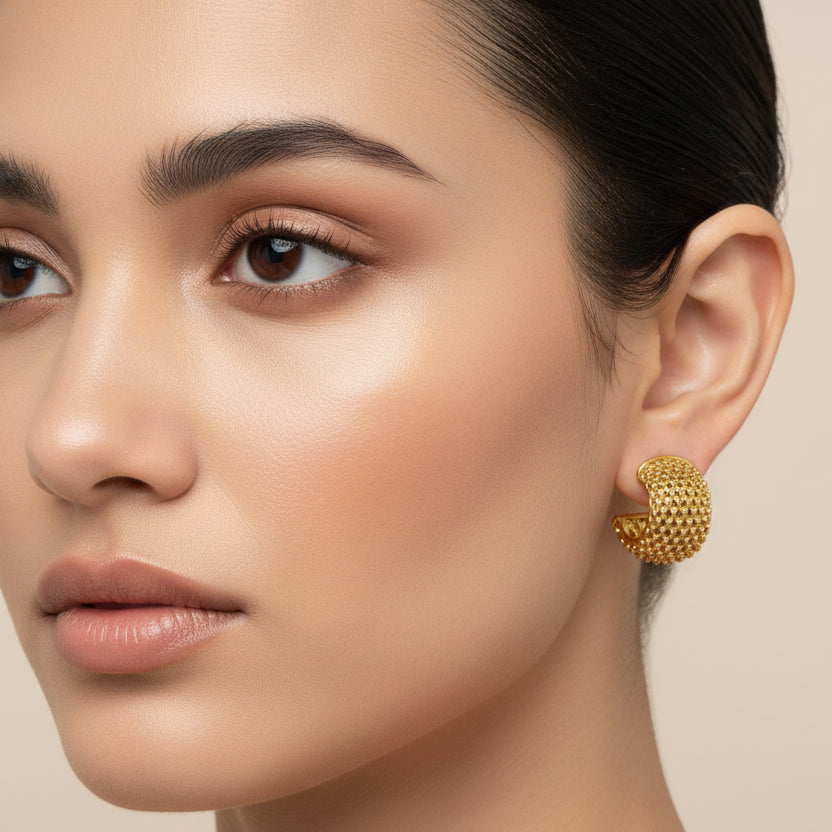 Textured Hoop Earrings