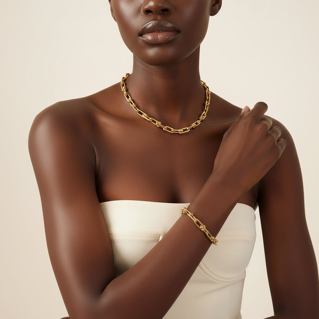 Linkline Necklace & Bracelet set