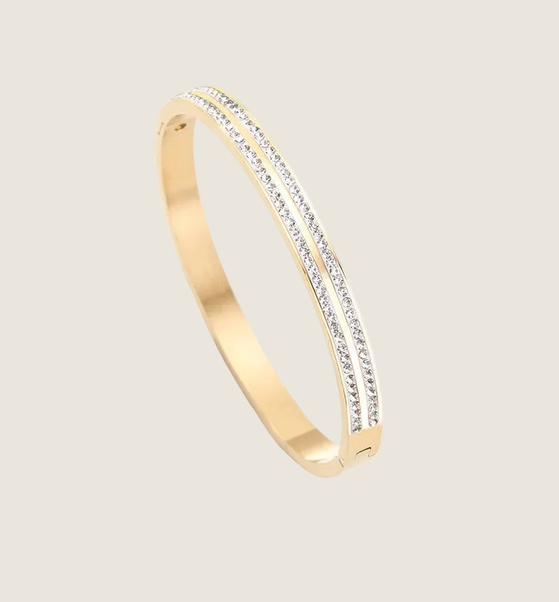 Double Row Crystal Bangle