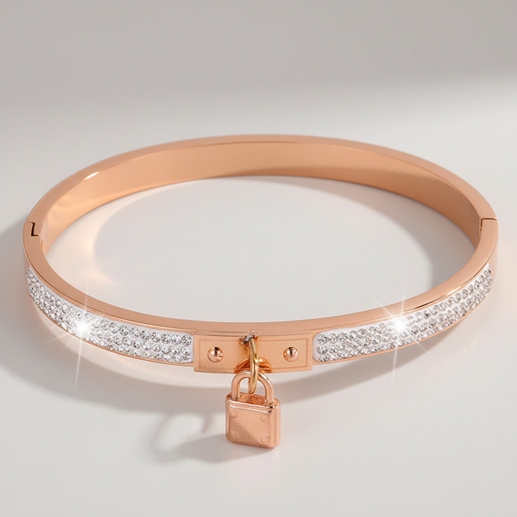 Bangle Bracelet Zirconia lock