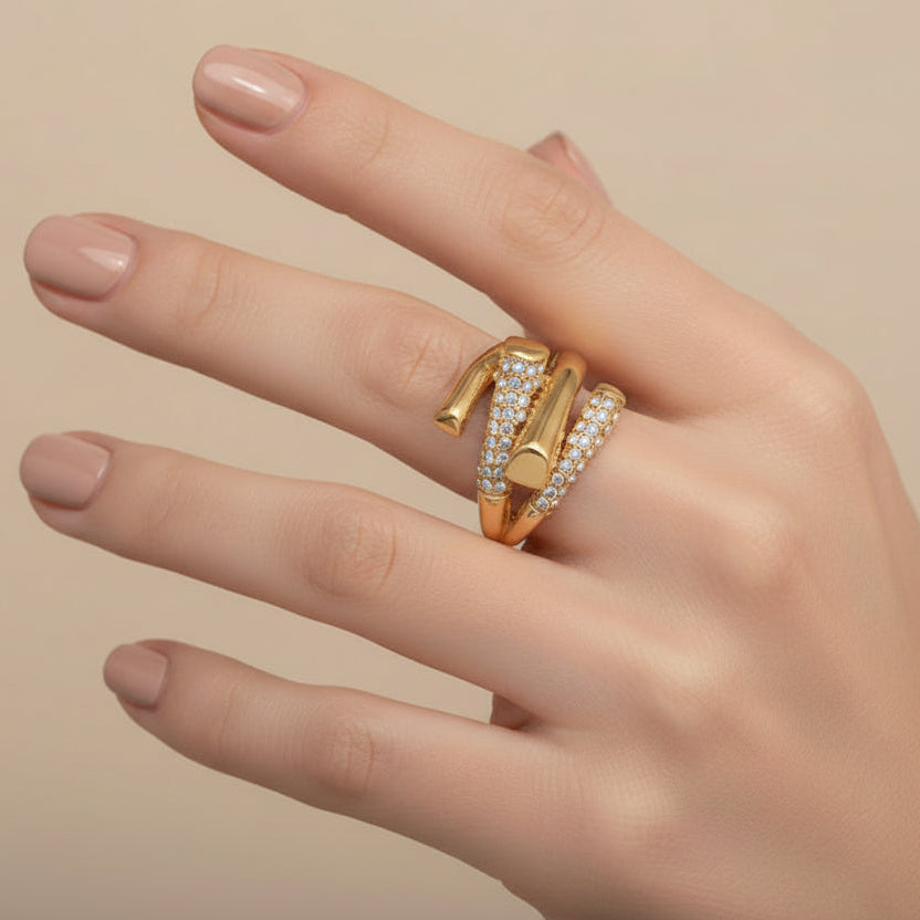 Pave Wrap Zircon Rings