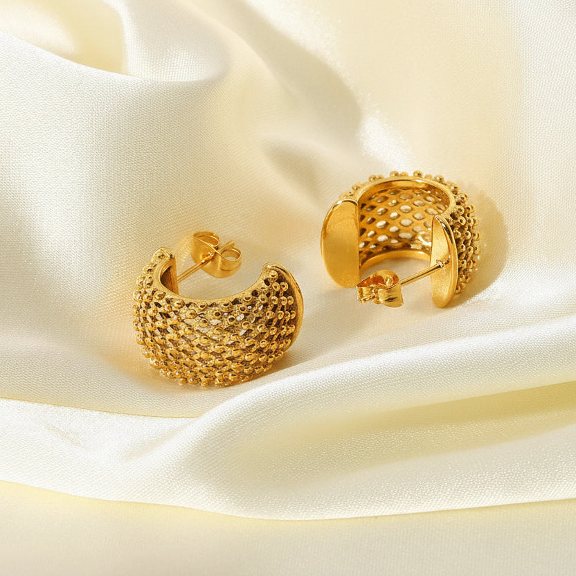 Textured Hoop Earrings