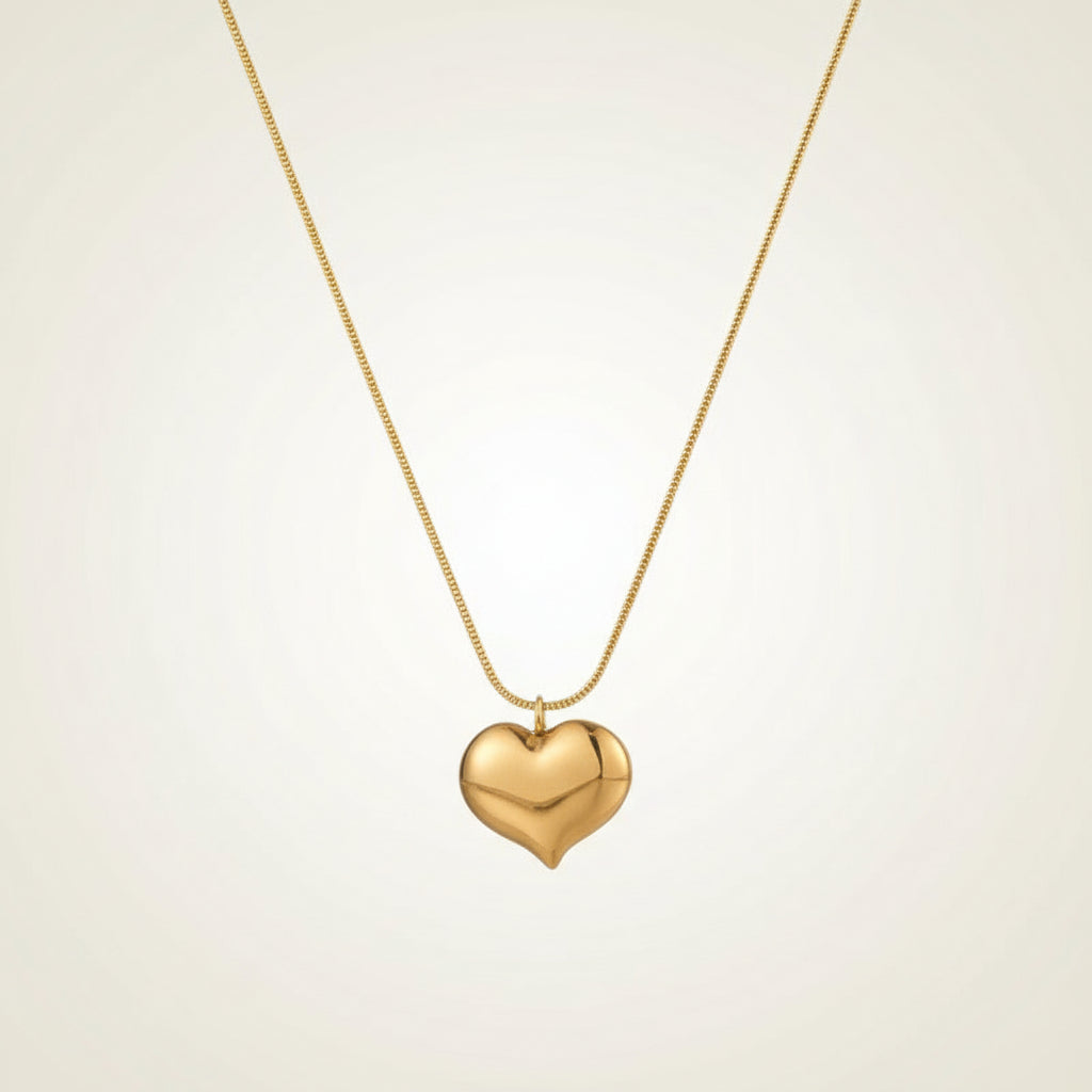 Golden Heart Pendant Necklace