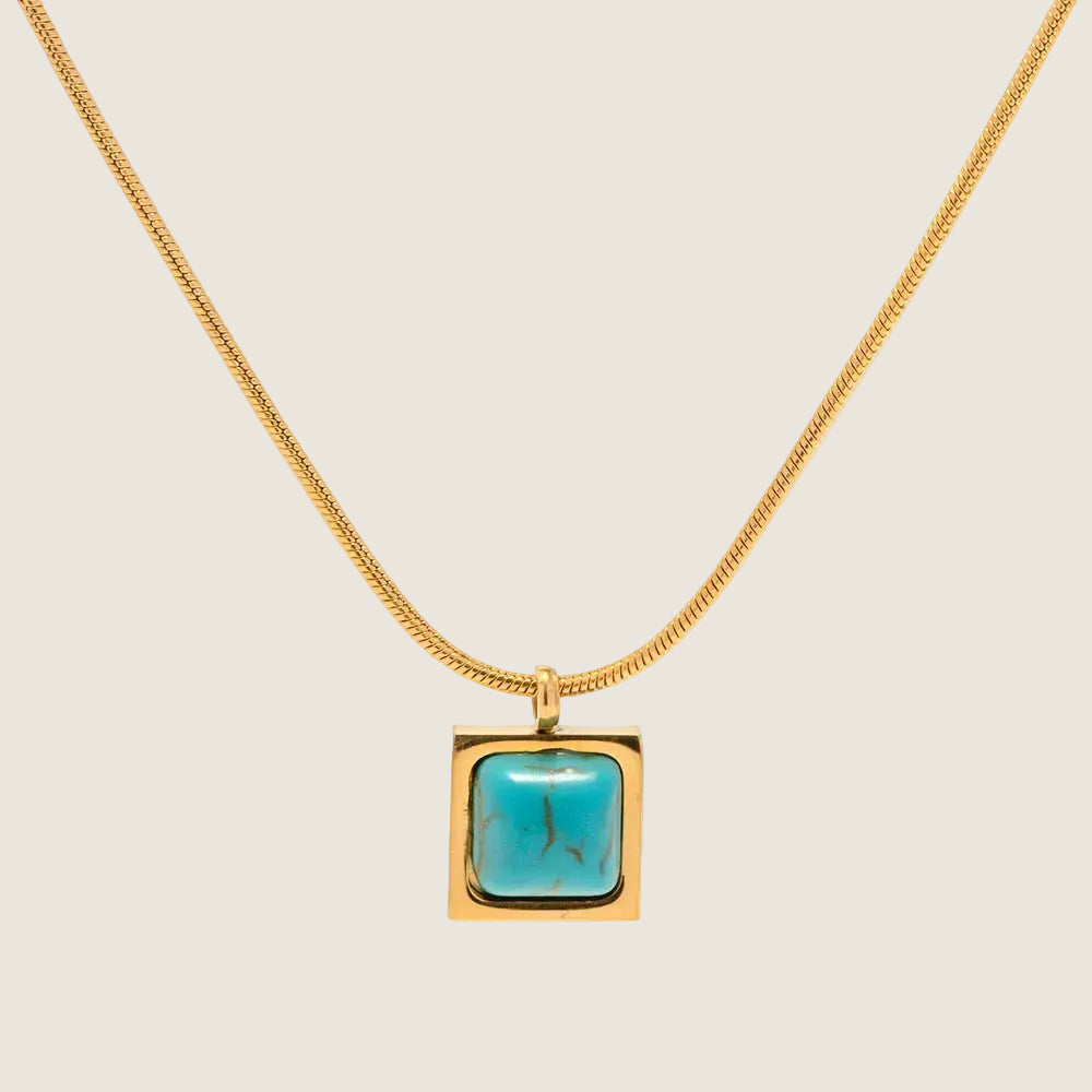 Square Turquoise Necklace