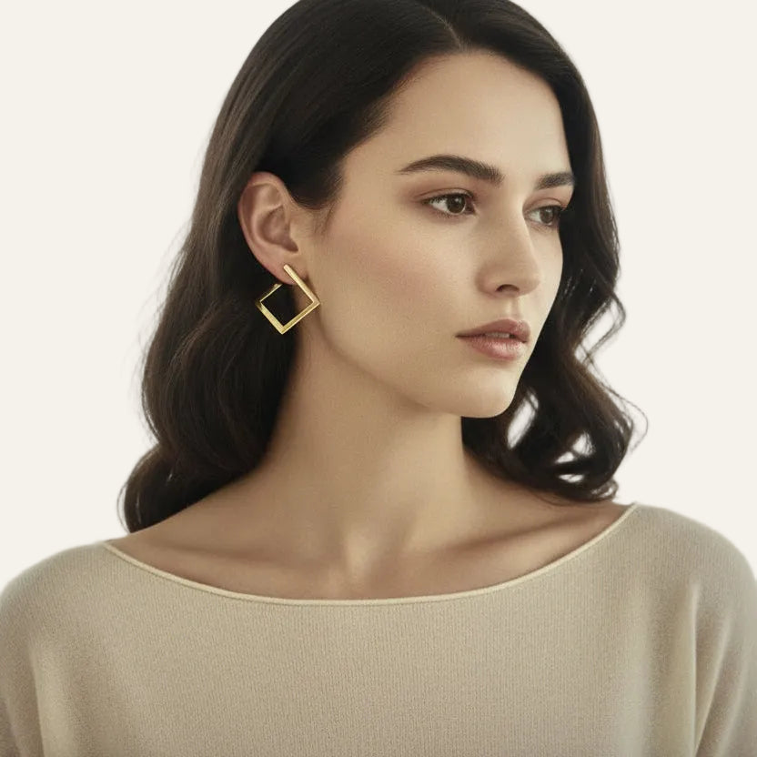 Gold Plated Statement Earrings Timeless Everyday Elegance.