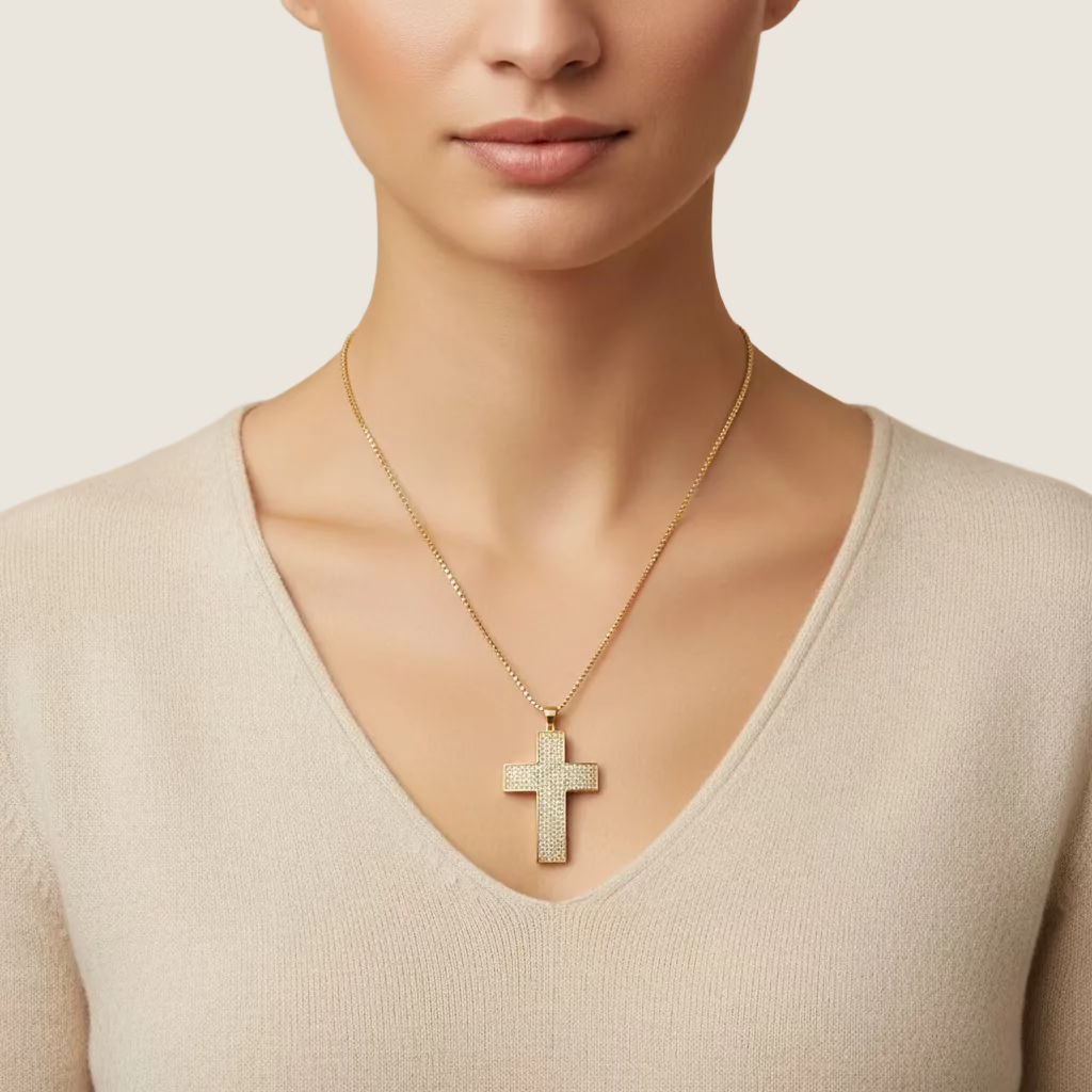 Cross Necklace CZ