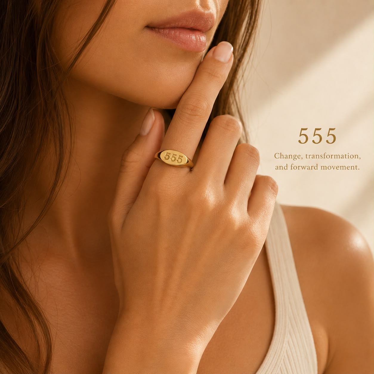 Angel Number Signet Ring