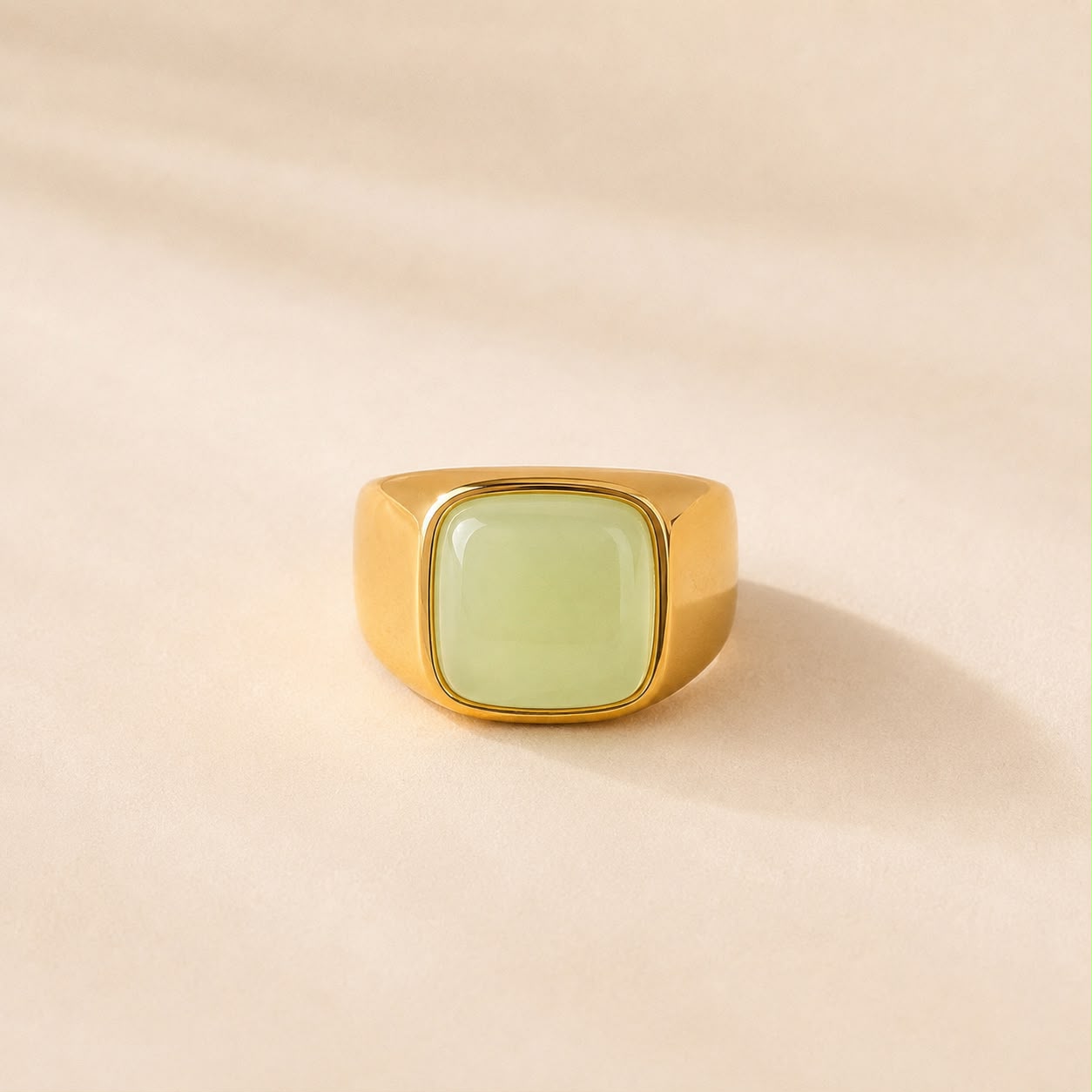 Celeste Light Green Signet Ring