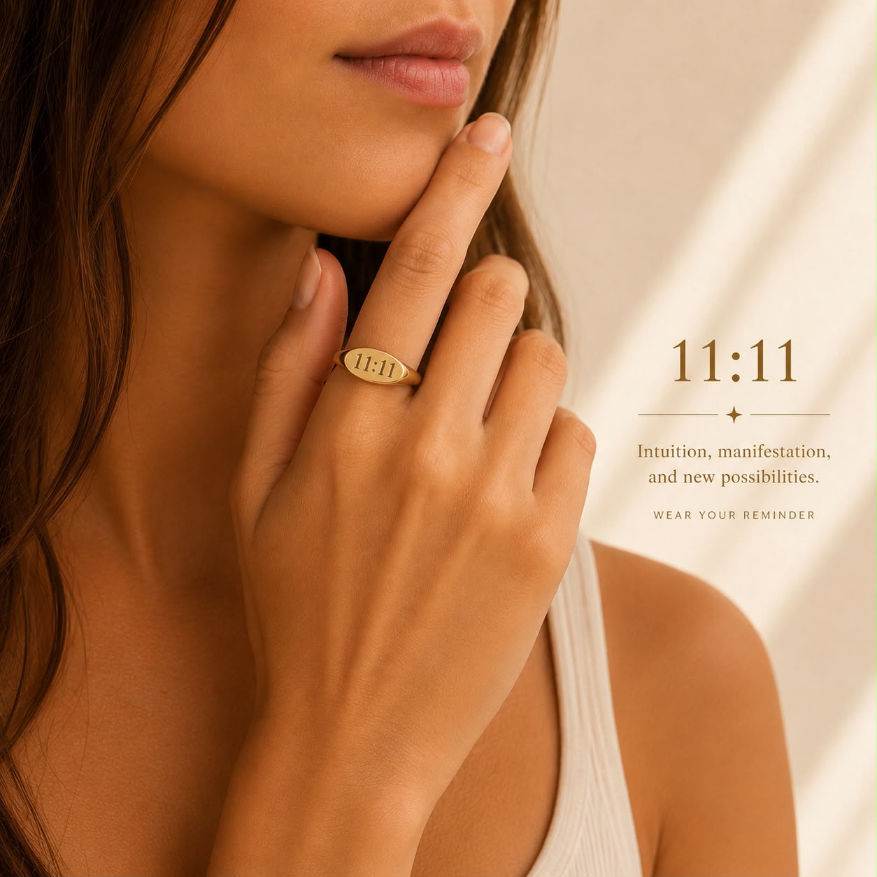 Angel Number Signet Ring