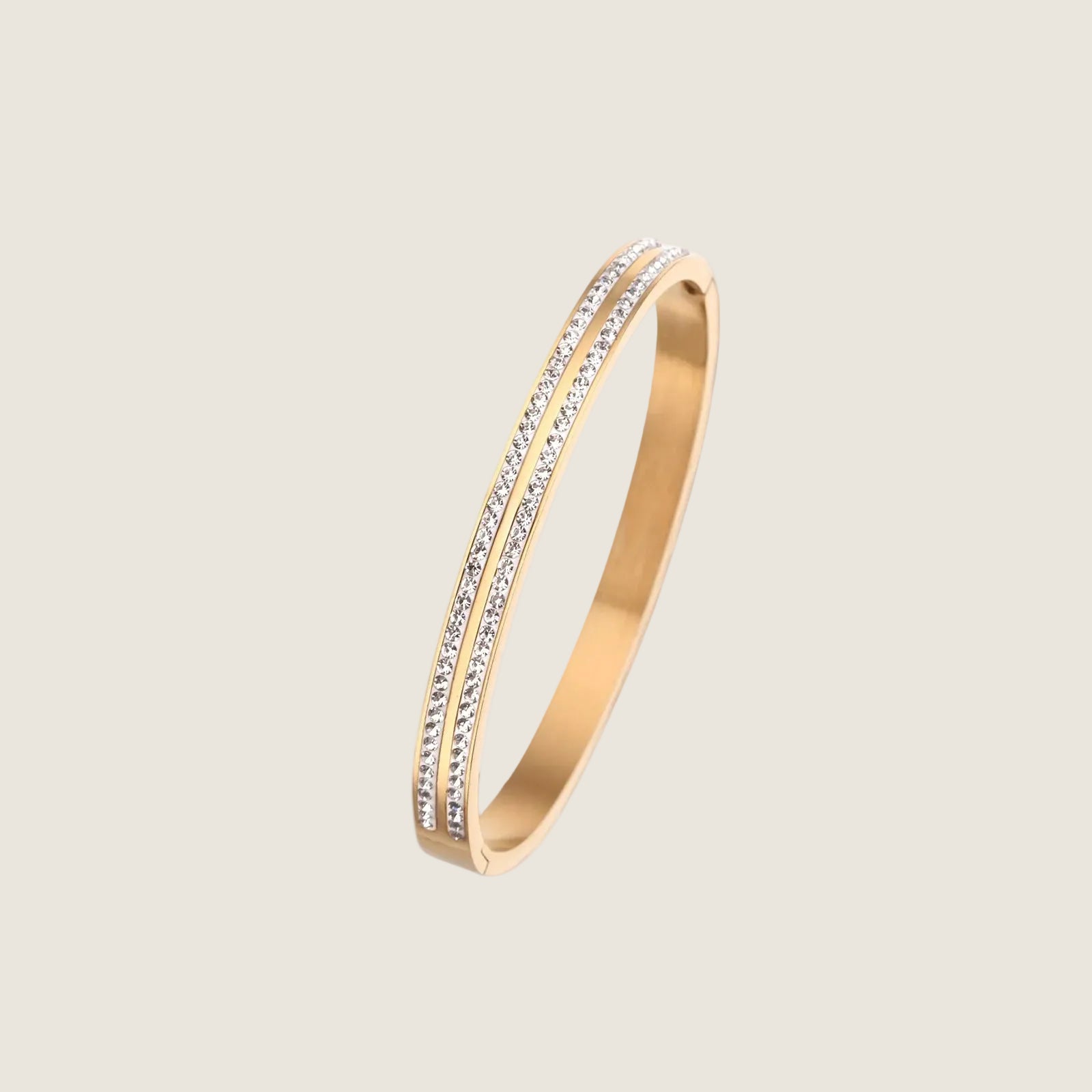 Double Row Crystal Bangle