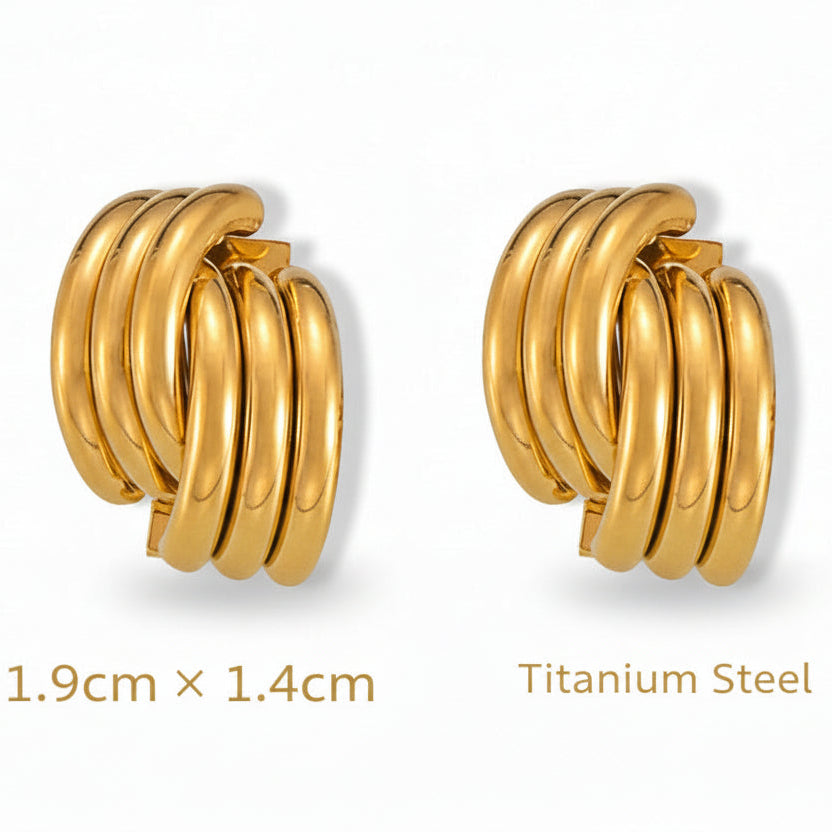 Multi-Band Hoop Earrings