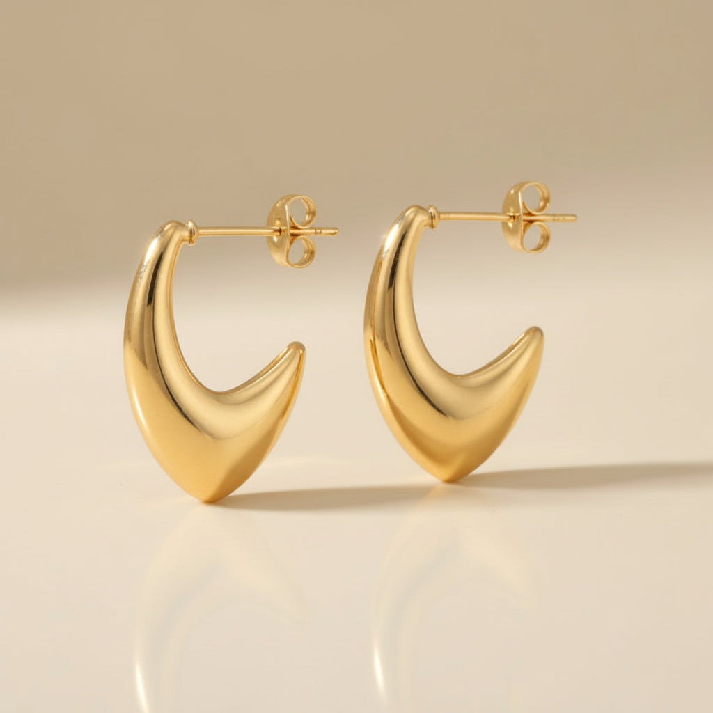 Sculptural Curve Stud Earrings
