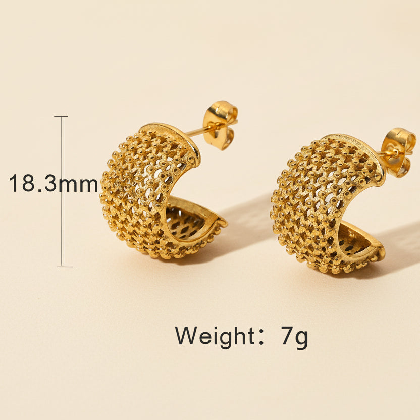 Textured Hoop Earrings