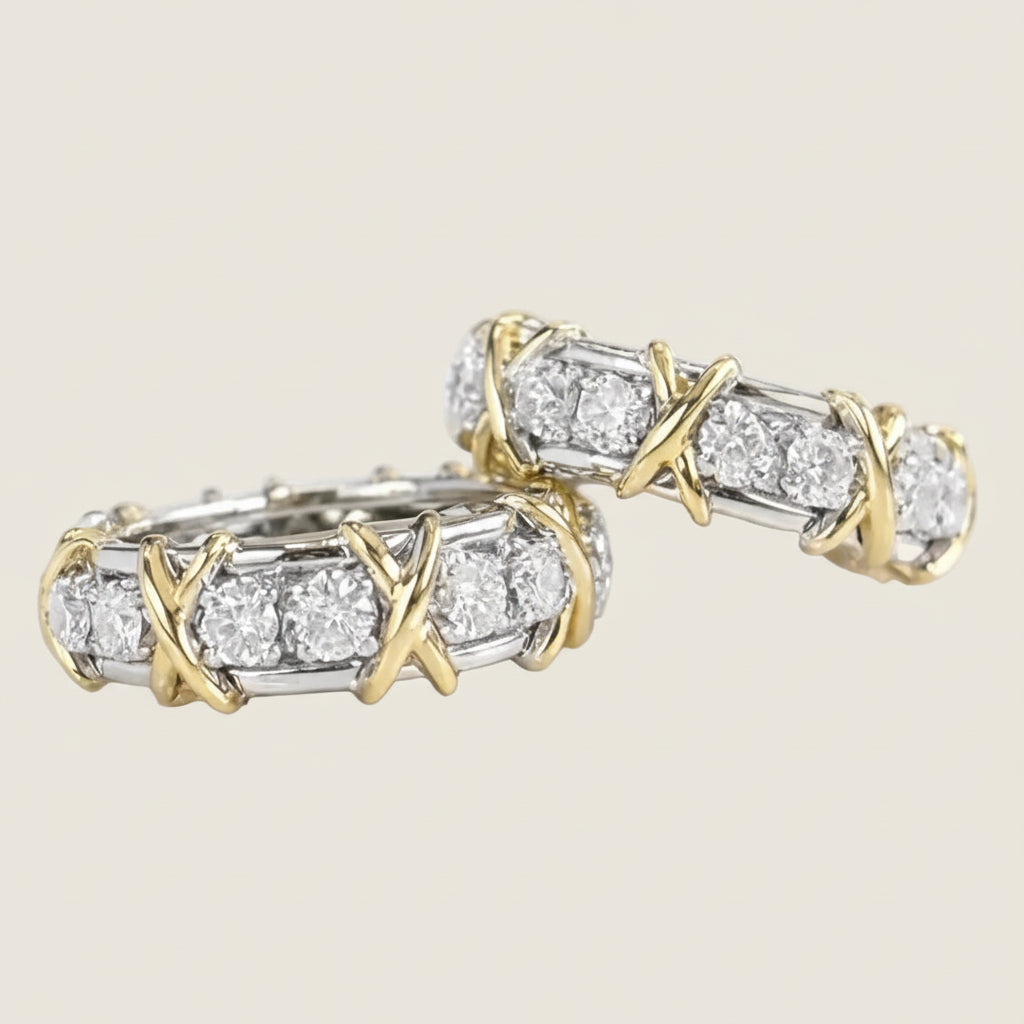 Rhodium Ring Zirconia Stones