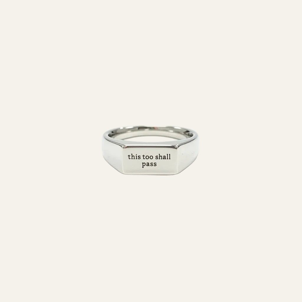 This Too Shall Pass Engraved Ring