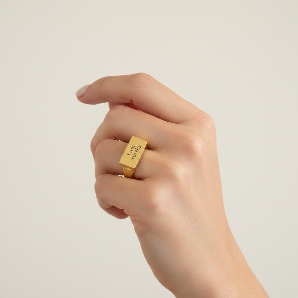 I Am Worthy Adjustable Ring - Lutche