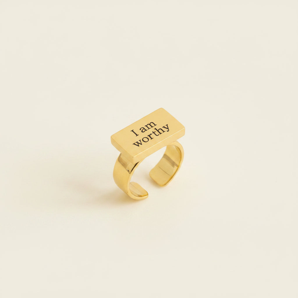 I Am Worthy Adjustable Ring - Lutche