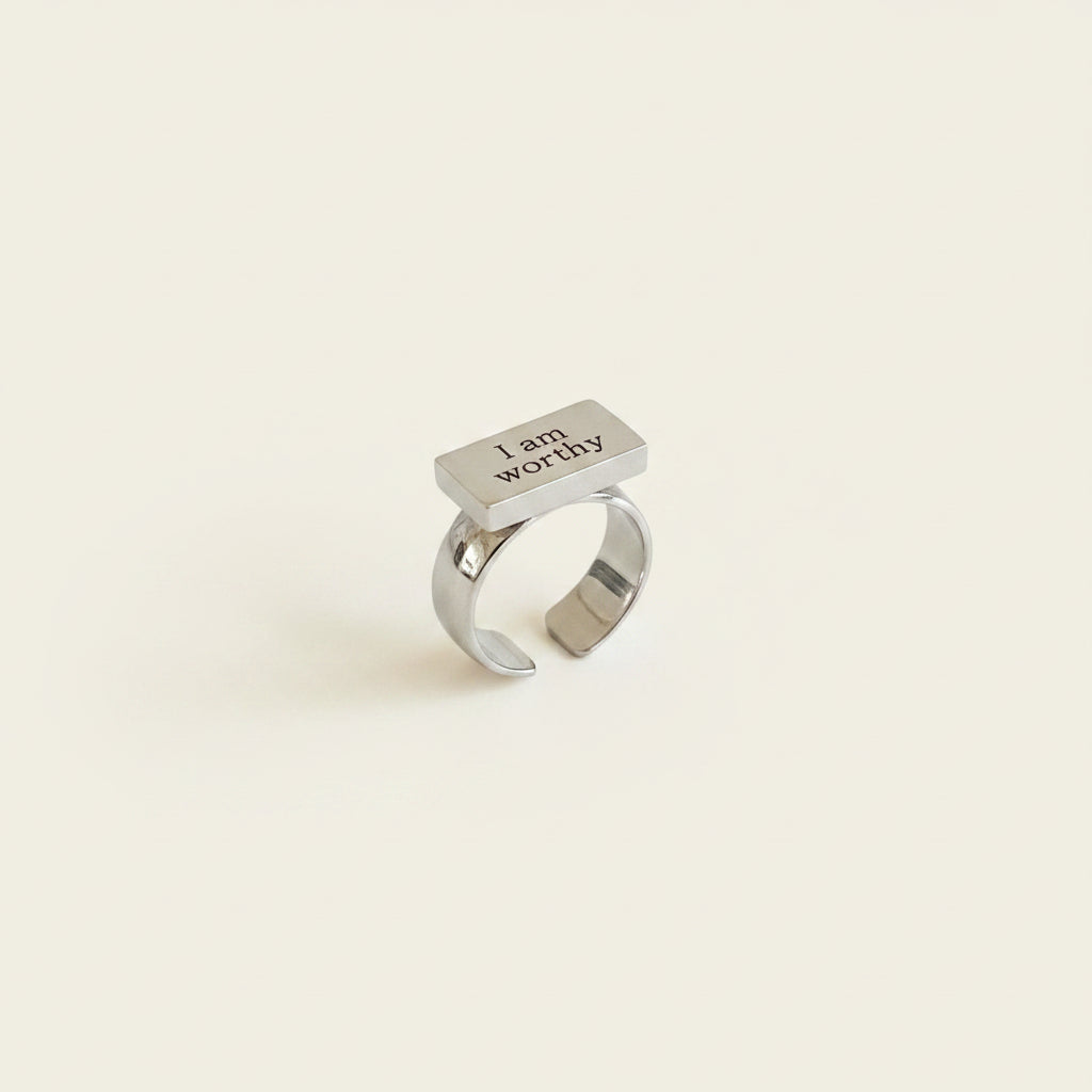 I Am Worthy Adjustable Ring - Lutche