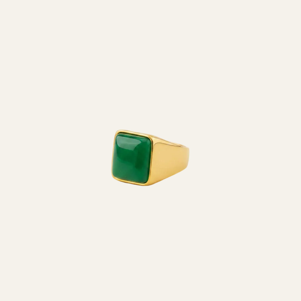 Jade Signet Ring - Lutche Jewelry