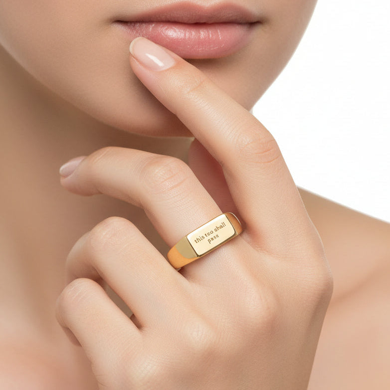 This Too Shall Pass Engraved Ring