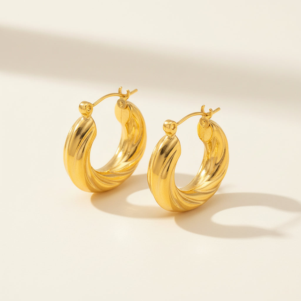 Twisted Hoop Earrings