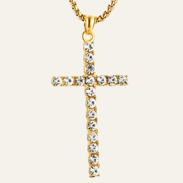 Cross Necklace with Zirconia