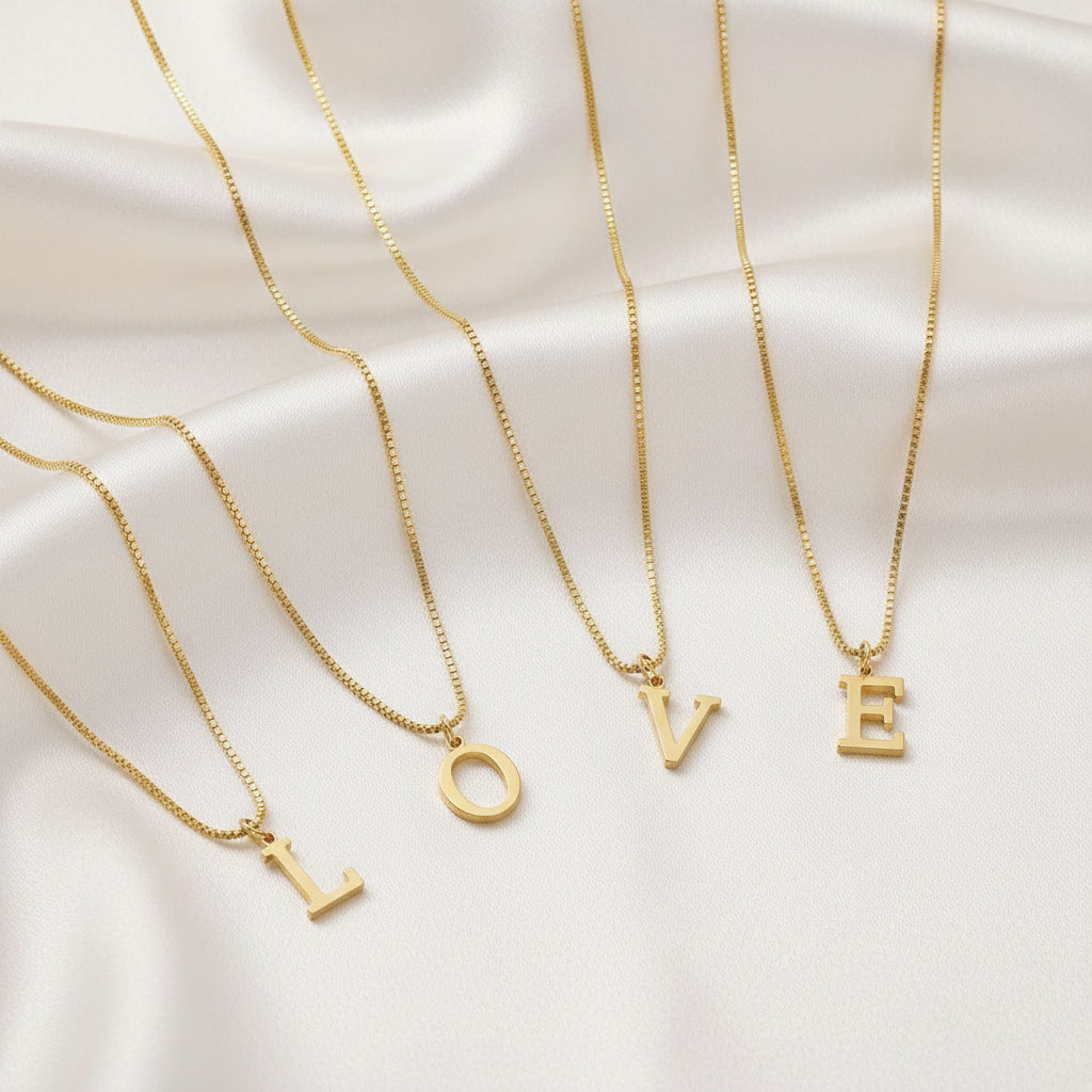 Initial letters Necklaces.