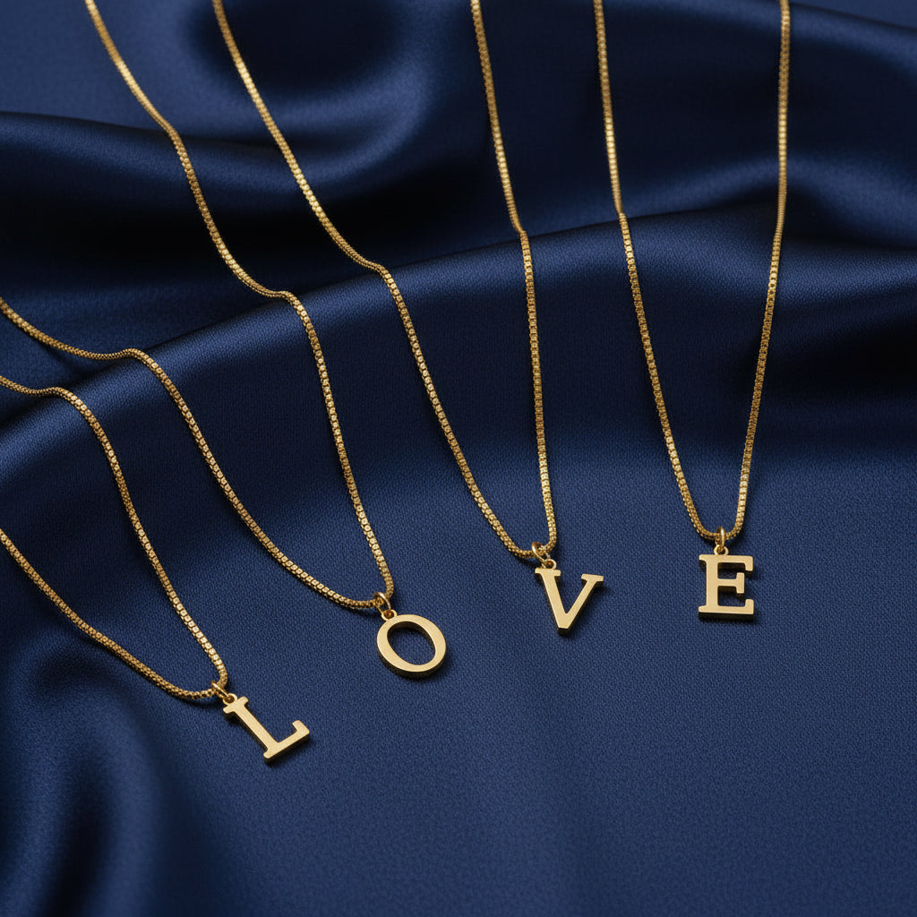 Initial letters Necklaces Personalized Alphabet Pendant