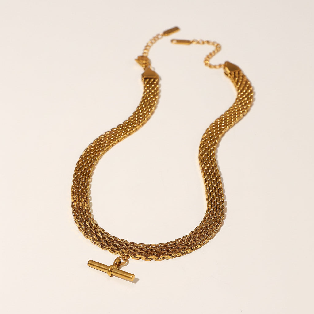 Chunky Chain Necklace with Toggle Clasp