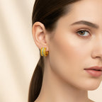 Huggie Earrings with Crystal Details