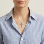 Cross Necklace with Cubic Zirconia