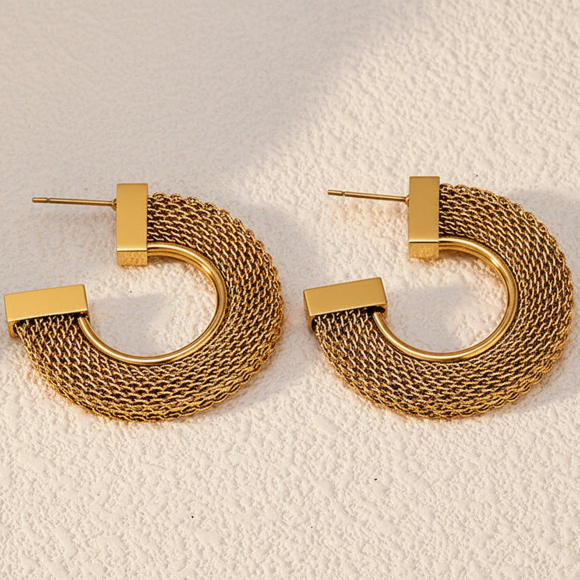 Textured Hoop Earrings