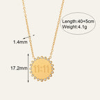 18k Gold Plated 11:11 Necklace with Zirconia