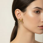 18K Gold Plated Bow Earrings