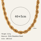 Classic Rope Chain Necklace Set