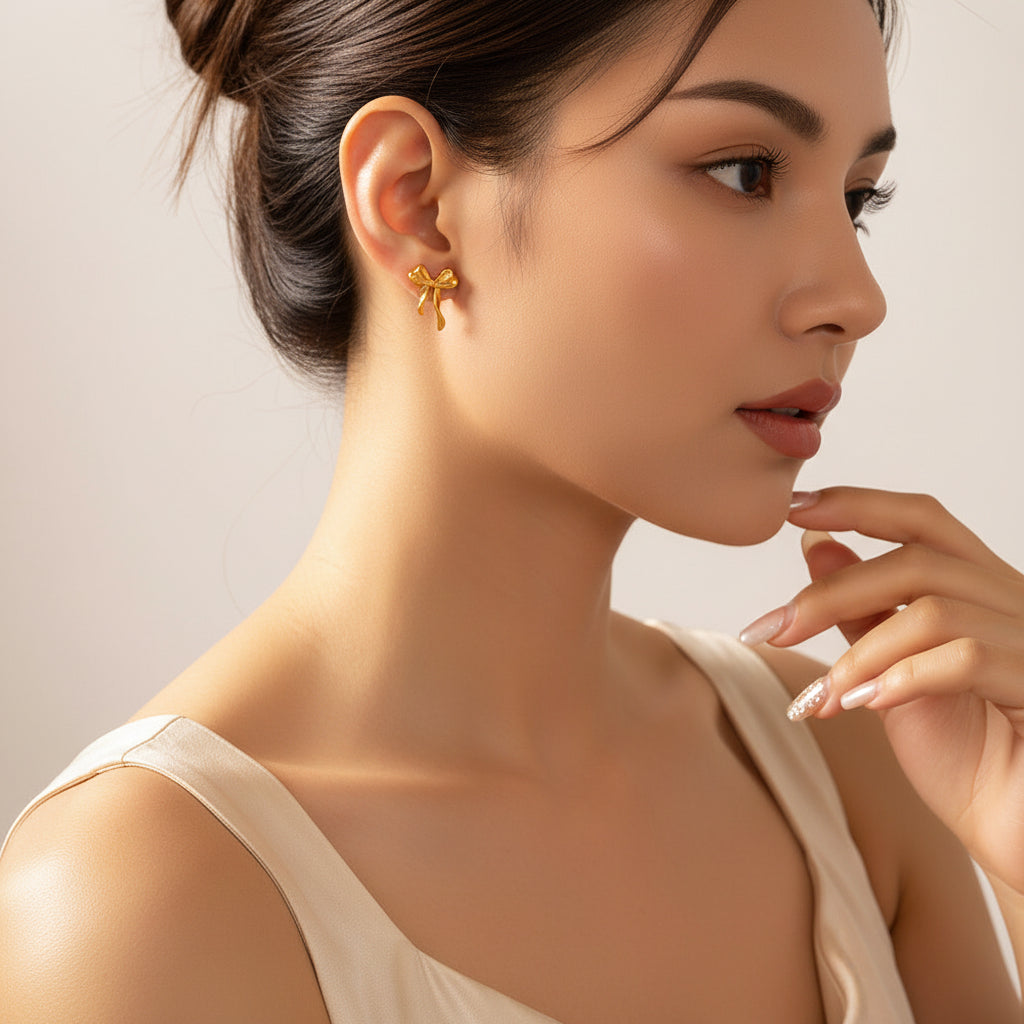Sophisticate Bow Stud Earrings