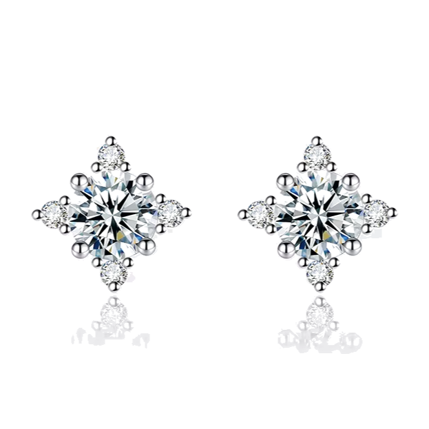 925 Sterling Silver Moissanite Earrings