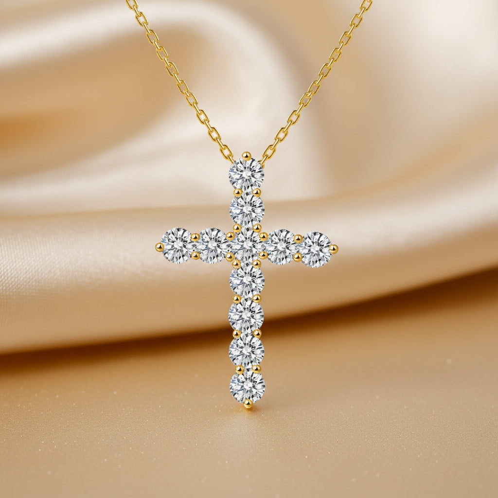 Cross Necklace with Cubic Zirconia