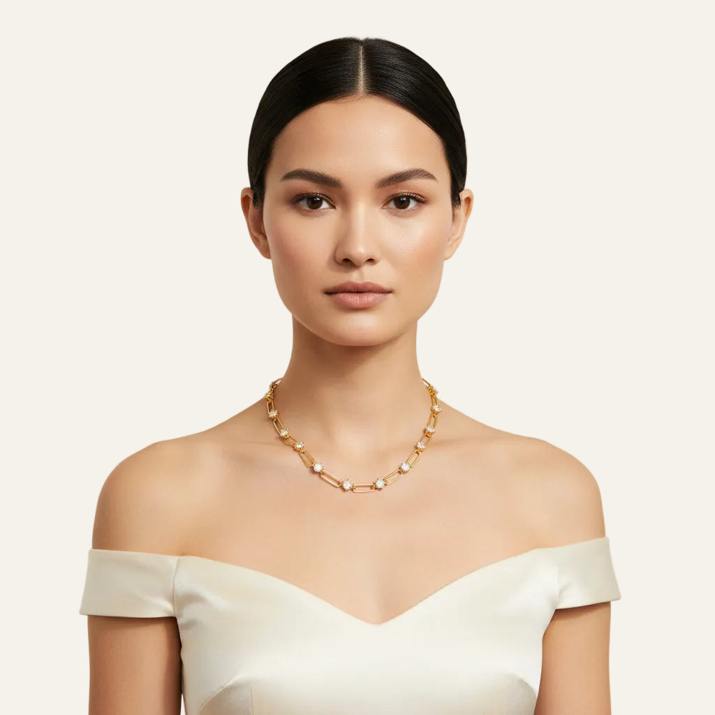 Moissanite Necklace. Elegant Luxury.