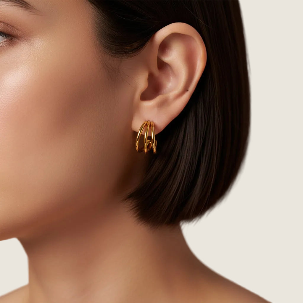 Layered Mini Hoop Earrings