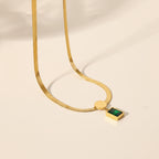 Emerald Green Pendant Necklace