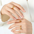 Sculptural Flow Gold Ring