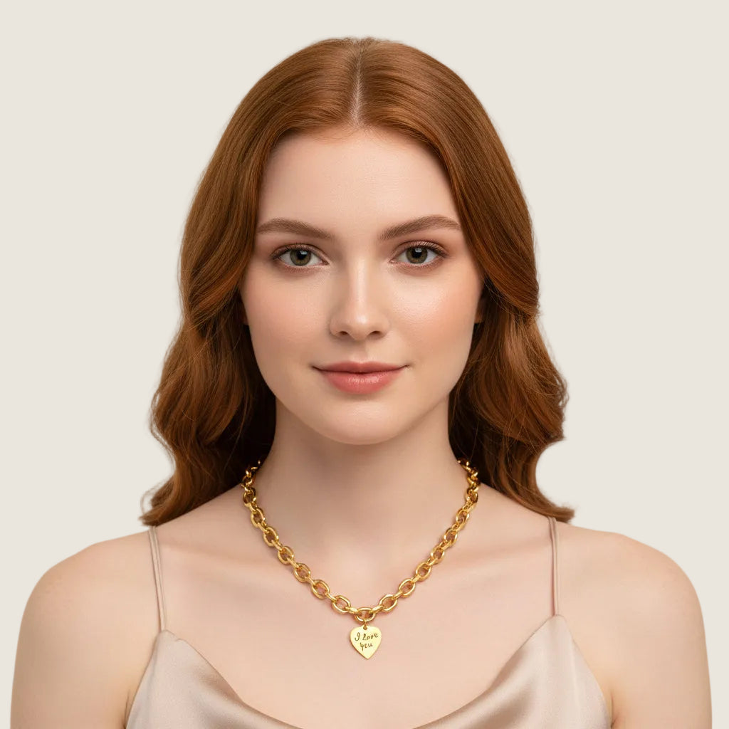 18K Gold Plated chain Necklace with polished finish