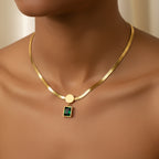 Emerald Green Pendant Necklace