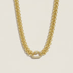 Gold Chain Necklace with Pavé Clasp – Waterproof
