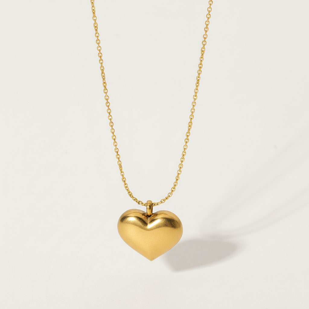 Golden Heart Pendant Necklace